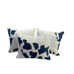 Coussin Modern Patch Bleu Nuit 50CM x 40CM