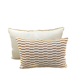 Coussin Rectangulaire 'Caldo' en Jute & Coton, Motif Géométrique Texturé (52x33 cm)