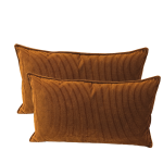 Coussin Velours Côtelé Caramel – Élégance & Confort - 50x35 cm